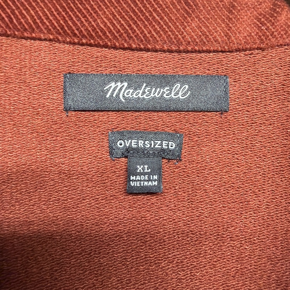 Madewell Womens Corduroy Shacket Oversized Button Up Jacket Orange XL - Picture 3 of 10
